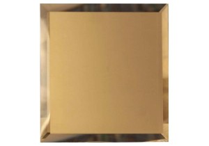 Квадратная зеркальная бронзовая матовая плитка с фацетом 10 мм (100x100мм)