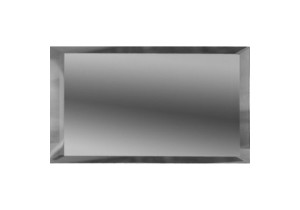 Прямоугольная зеркальная графитовая плитка с фацетом 10 мм (150х75мм)