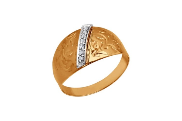 Кольцо из золота с гравировкой