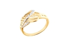 Кольцо из золота Соколов с алмазной гранью