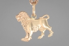 Золотая подвеска зодиак Лев