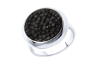 Серебряное кольцо с чёрными кристаллами Swarovski Соколов